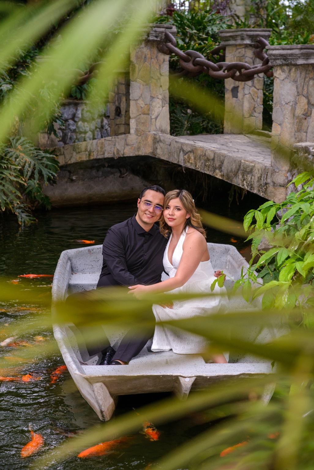 Retrato de Trini y Enrique en el bote
